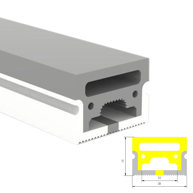 Silicone LED Channel Diffuser 180° Large Beam Angle Top Emitting 20*14mm